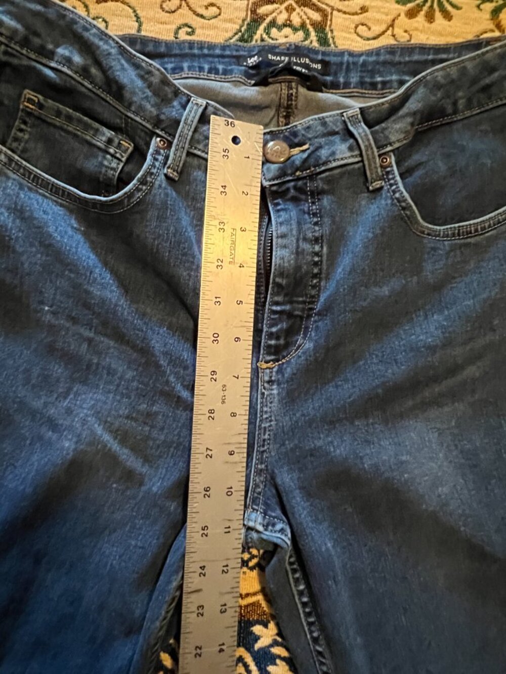 Lee Riders Shape Illusions Slim Fit Mid Rise Bootcut Jeans 16 long - Picture 2 of 12